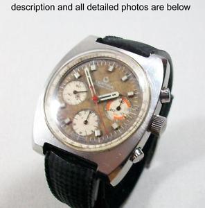 VINTAGE CERTINA CHRONOLYMPIC VALJOUX 726 REF.8501 503 TROPIC BAND CHRONOGRAPH