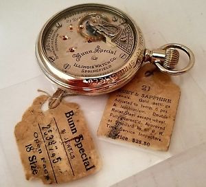 beautiful rare 18s Illinois 21j bunn special pocket watch