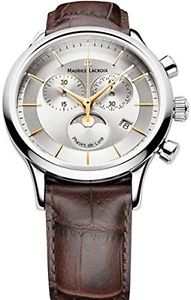 Maurice Lacroix Men's LC1148-SS001132 Les Classiqu Silver Chronograph Dial Watch