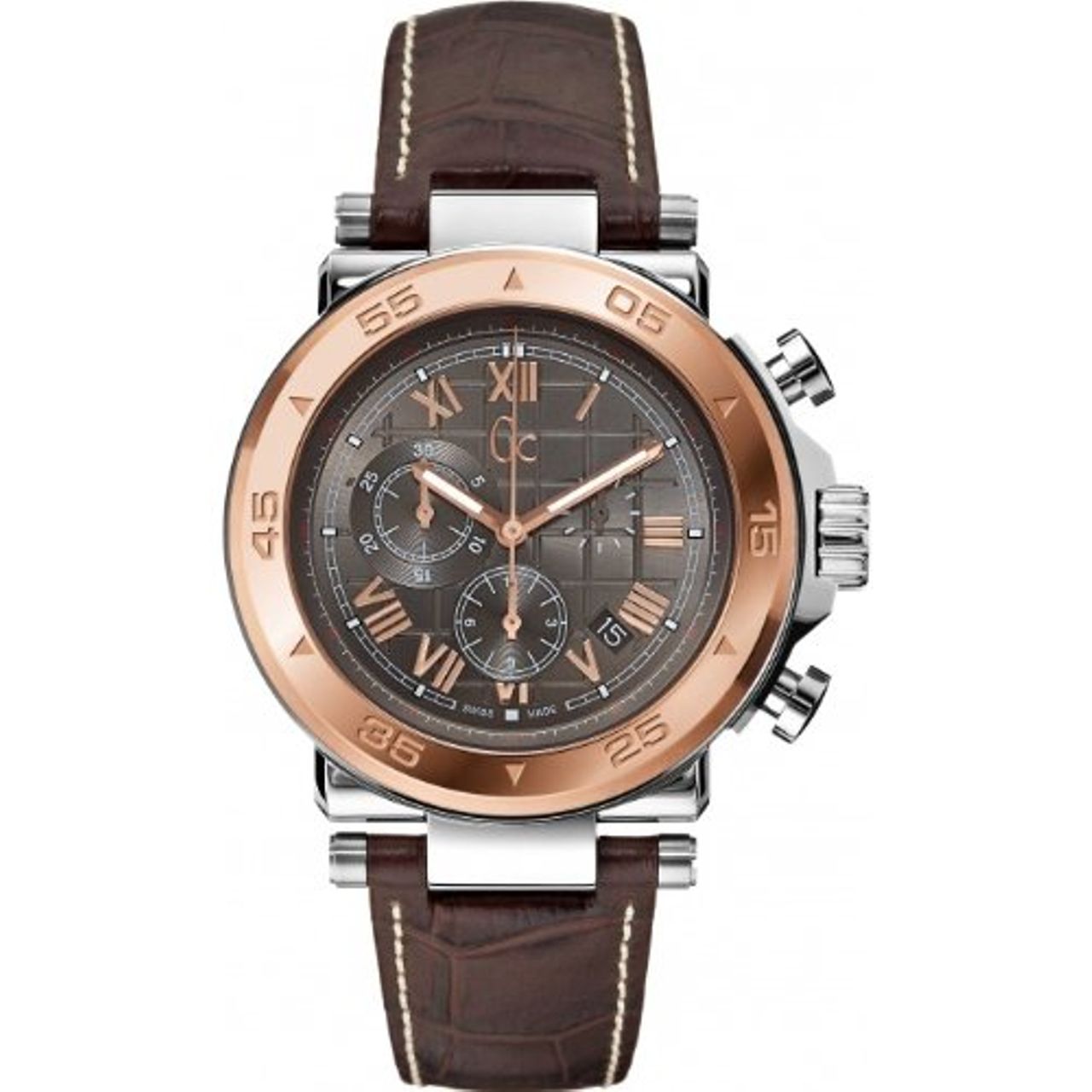 Guess X90005G2S Mens Analog Quartz Watch with Leather Strap
