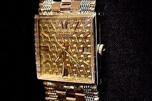 18KT Gold JUVENIA MACHO Mens 25 JEWEL AUTOMATIC Watch Vintage Rare!!!!