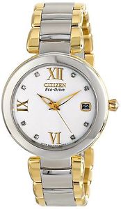 Citizen Eco-Drive Women's EO1114-52A Marne Analog Display Two Tone Watch