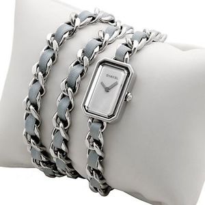 Free Shipping Pre-owned CHANEL Première Rock Pastel Blue H4327 World Limited1000