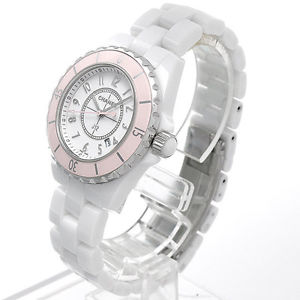 Free Shipping Pre-owned CHANEL J12 33 Soft Pink Quartz H4467 World Limited 1200