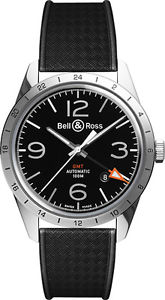 BR-123-GMT-24H | BELL & ROSS BR 123 VINTAGE ORIGINAL AUTOMATIC 42MM MEN'S WATCH