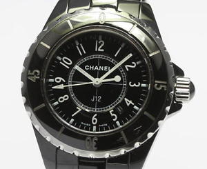 Used[C] Watch Women CHANEL Chanel J12 H0682 Quartz black Ceramic x SS W3G