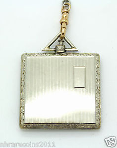 14 K GOLD ART NOUVEAU ART DECO WATCH FOB LOCKET