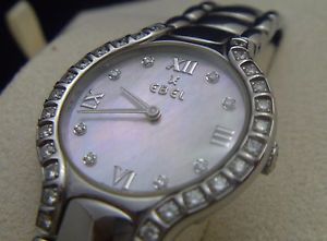 Ebel Beluga White Mother of Pearl MOP Ladies Diamond Watch 27 mm with box $6000