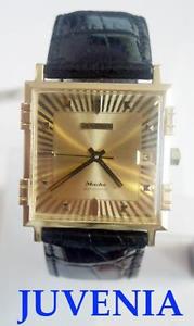 NOS 18K Gold JUVENIA MACHO Mens 25J AUTOMATIC Watch* 1 Year Store WARRANTY