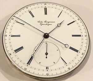 Jules Jurgensen 1/5 Jump Chronograph Dual Train Pocket Watch Movement
