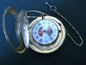 VINTAGE EDWARD PRIOR TRIPLE CASE VERGE FUSEE OTTOMAN WATCH BLUE HOURS