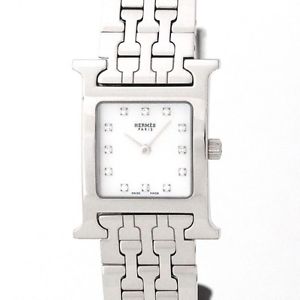 Auth HERMES H watch HH1.210 Women's Quartz SS 179574