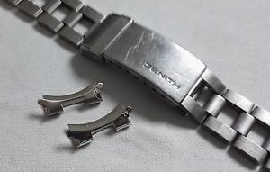 Zenith bracelet band steel gay freres clasp 3/71for chrono ref.A279 end links zb
