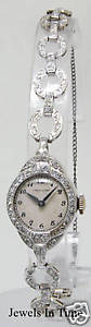 Hamilton Vintage Platinum and Diamond Ladies Watch