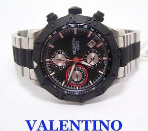 Mens New Swiss VALENTINO Automatic Chronograph Watch 45 mm 100m V40LCA9R909-S09R
