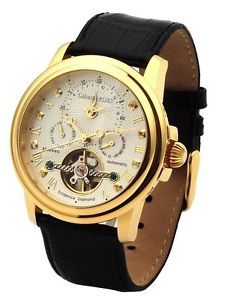 Calvaneo Orig "Evidence Diamants Or jaune" Dualtime Automatique Montre de rêve