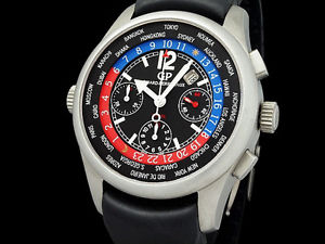 Free Shipping Pre-owned Girard-Perregaux World Timer Chronograph 49800 ww.tc
