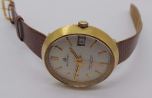 VINTAGE 18K YELLOW GOLD MEN'S BUCHERER WATCH 8" LONG BB0116  39.48 grams