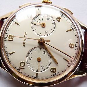 ZENITH CHRONOGRAPH IN ORO MASSICCIO 18K MOV.143 EXCELSIOR PARK