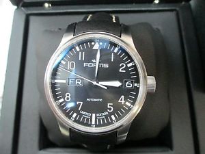 Fortis Men's 700.10.81 L.01 F-43 "Flieger" Black Leather Strap Automatic Watch