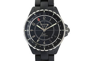 Free Shipping Pre-owned CHANEL J12 GMT H3101 41mm Matte Black Ceramic Automatic