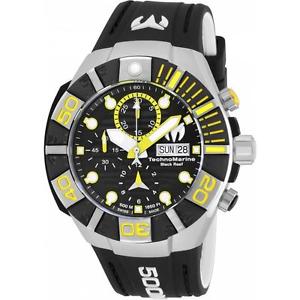 TECHNOMARINE MEN'S REEF 45MM BLACK SILICONE BAND AUTOMATIC WATCH TM-515022