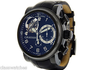 Graham Tourbillograph Trackmaster "Black Stealth" Chrono Tourbillon $44,900 NIB