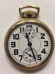 Elgin B.W. Raymond-Wind Indicator, 23 Jewel, 16 size, grade 494, Railroad PW !