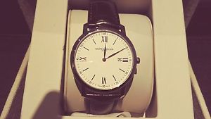 Baume and Mercier Classima White Dial Brown Leather Men's Watch