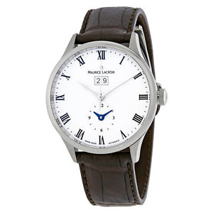 Maurice Lacroix Masterpiece Tradition White Dial GMT Mens Watch
