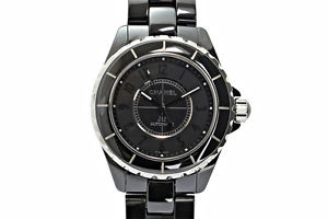 Free Shipping Pre-owned CHANEL J12 Intense Black H3829 38mm Ceramic Automatic