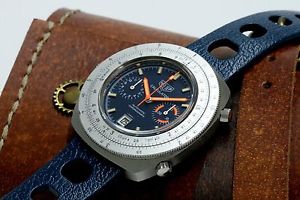 VINTAGE HEUER CALCULATOR 110.633 AUTOMATIC CHRONOGRAPH CAL.12 - UNPOLIERT