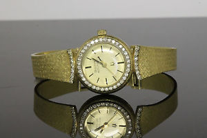 Lady's Vintage ALL 14K Gold Bulova Accutron 0.50cts. Diamond Watch 37.3 Grams