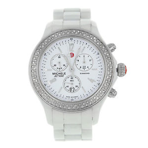 Michele Jetway MWW17B000001 Céramique & Diamants Montre Quartz Pour Femme