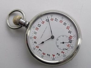 Antique Old Swiss Georges Favre Jacot Locle 24H Very Rare Pocket Watch Enamel D.
