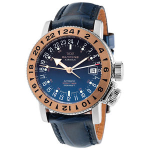 Glycine Airman 18 GMT Blue Dial 