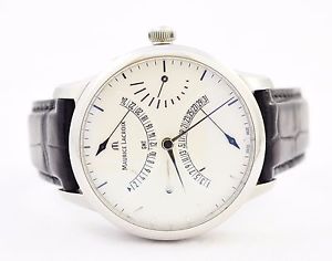 MAURICE LACORIX DOUBLE RETROGARDE BRACELET EN CUIR MONTRE POUR HOMMES/UNISEXE