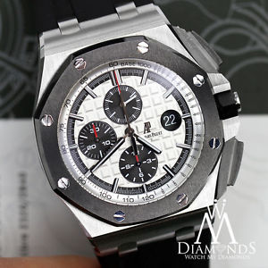 Audemars Piguet Royal Oak Offshore Steel & Ceramic AP Watch with Rubber Strap