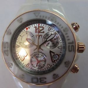 TECHNOMARINE SWISS WOMEN'S WATCH CHRONO HITEK PINKCERAMIC ORIGINAL EDITION NEW