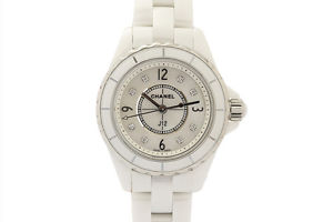 Free Shipping Pre-owned CHANEL J12 8P Diamond H2570 29mm White Ceramic Quartz
