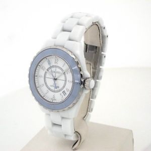 Free Shipping Pre-owned CHANEL J12 Soft Blue 38mm H4341 World Limited 1200 Women