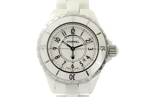 Free Shipping Pre-owned CHANEL J12 H0968 33mm White Ceramic Quartz Women's Watch