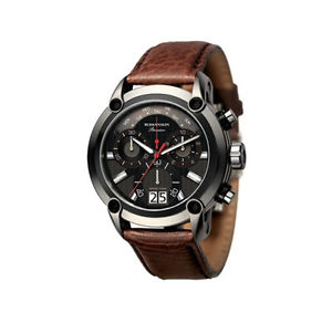 ROMANSON PRIMER MEN`S ART ROCKS BROWN WATCH PL1219HM2DB32W - MADE IN SWISS