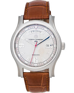 Cuervo Y Sobrinos Robusto Day Date Automatic Men's Watch - 2811.1AH