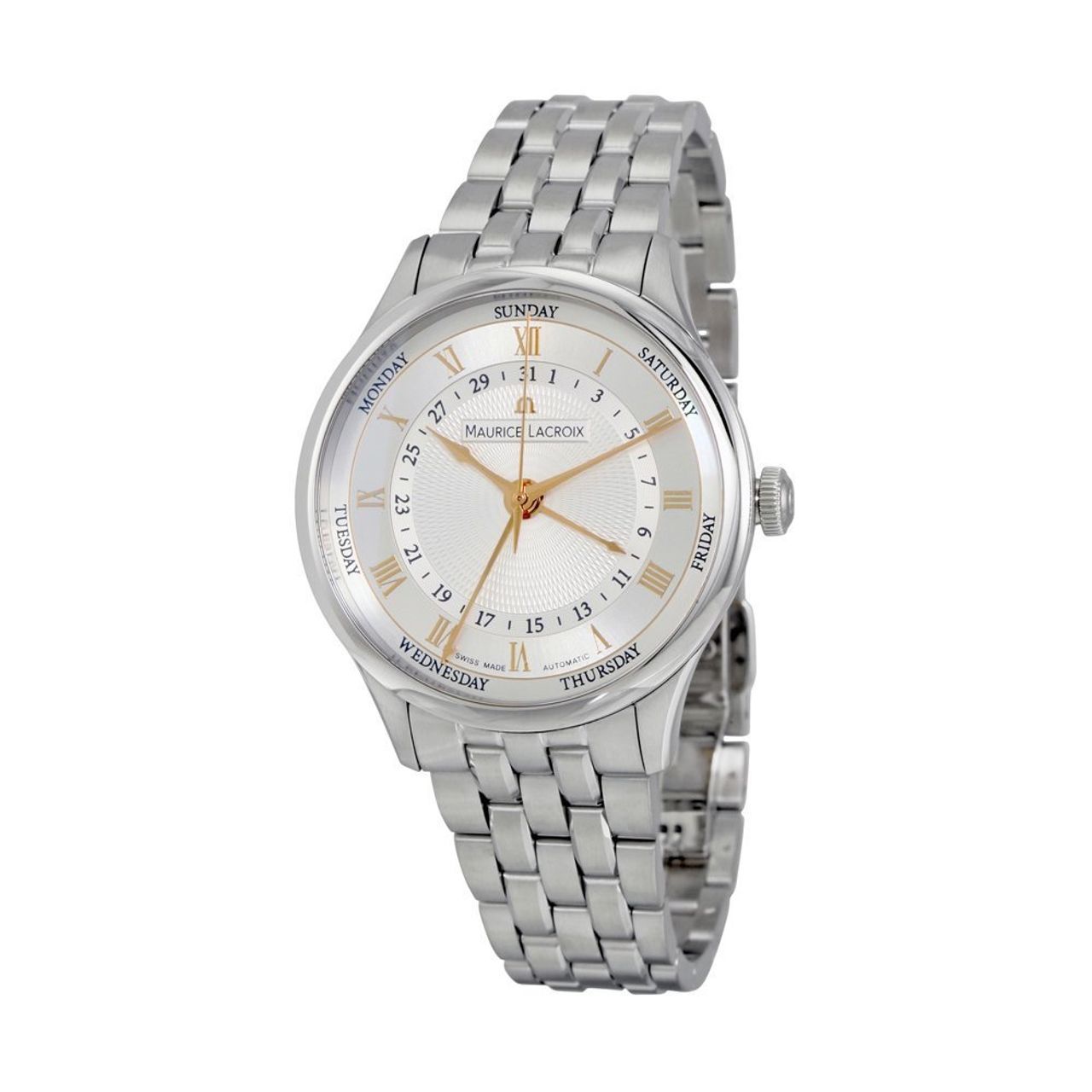 Maurice Lacroix MP6507-SS002-111 Mens Silver Dial Analog Automatic Watch