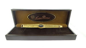 Vintage Ladies Lucien Piccard 14k Watch with Original Box Blue Dial