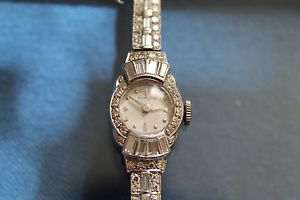 Hamilton Vintage Diamond Platinum Ladies Watch