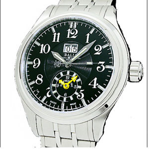 Pre-Owned BALL Trainmaster Dual Time Automatic Black Men Watch GM1056D-SJ-BK, ML