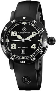 Chronoswiss Timemaster Date Automatic Black DLC Steel Mens Watch CH-8645/71-2