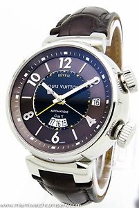 Men's Louis Vuitton "Tambour Reveil GMT Alarm" Watch - (Q1151) 42mm Case Size